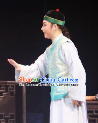 Chinese Huangmei Opera Young Male Costumes and Headwear An Hui Opera Niche Apparels Scholar Clothing