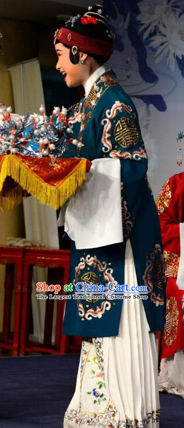 Chinese Shaoxing Opera Lao Dan Dress The Jade Hairpin Yue Opera Elderly Female Costumes Apparels Rich Dame Garment and Headdress
