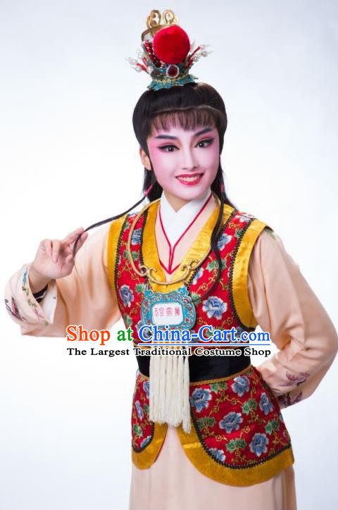 Chinese Classical Shaoxing Opera Noble Childe Garment Dream of the Red Chamber Costumes Yue Opera Young Male Jia Baoyu Apparels and Hair Ornaments