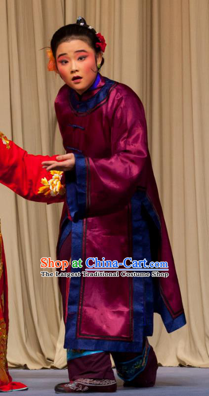Chinese Ping Opera Fei Jie Laodan Apparels Costumes and Headpieces Traditional Pingju Opera Pantaloon Dress Garment