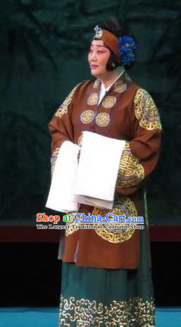Chinese Ping Opera Elderly Woman Apparels Costumes and Headpieces The Five Female Worshipers Traditional Pingju Opera Dame Dress Garment
