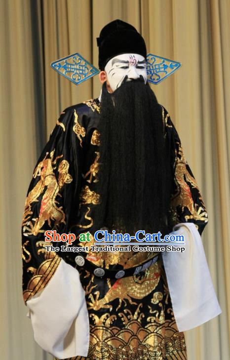 Linjiang Post Chinese Ping Opera Elderly Male Costumes and Headwear Pingju Opera Laosheng Apparels Official Clothing