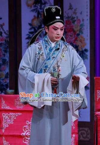 Remember Back to the Cup Chinese Ping Opera Young Man Zhang Tingxiu Costumes and Headwear Pingju Opera Xiaosheng Scholar Apparels Clothing