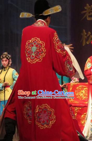 Remember Back to the Cup Chinese Ping Opera Clown Male Zhao Ang Costumes and Headwear Pingju Opera Wedding Apparels Clothing