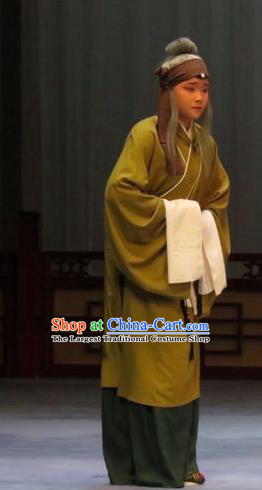 Chinese Ping Opera Country Woman Apparels Costumes and Headdress Li Xianglian Selling Paintings Traditional Pingju Opera Elderly Female Dress Garment