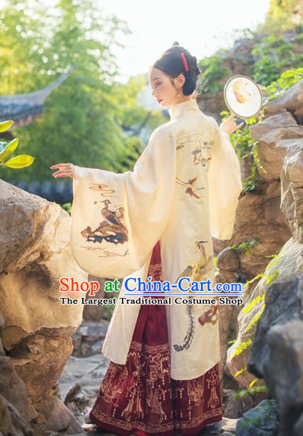 Chinese Traditional Ming Dynasty Patrician Female Hanfu Dress Apparels Ancient Royal Princess Historical Costumes for Women