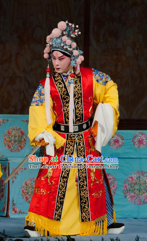 Ma Zhaoyi Chinese Ping Opera Young Male Costumes and Headwear Pingju Opera Crown Prince Jian Apparels Clothing