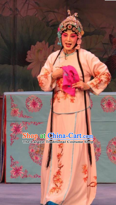Chinese Ping Opera Actress Costumes Apparels and Headpieces Embroidered Shoes Traditional Pingju Opera Hua Tan Zhao Suqin Dress Garment