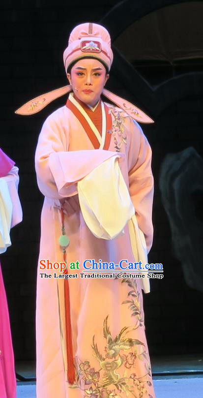 Chinese Yue Opera Gifted Scholar Costumes and Hat Shaoxing Opera Dong Xiaowan And Mao Bijiang Apparels Niche Garment