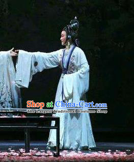 Chinese Shaoxing Opera Noble Dame Young Lady Dress Garment Yue Opera Lu You And Tang Wan Costumes Actress Hua Dan Apparels and Headpieces