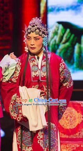 Chinese Shaoxing Opera Laodan Apparels and Headdress Yue Opera Tell On Sargam Elderly Female Dress Old Dame Garment Costumes