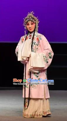 Chinese Shaoxing Opera Diva Apparels and Headpieces Yue Opera Tell On Sargam Hua Tan Pink Dress Actress Zhang Zhenzhu Costumes Garment