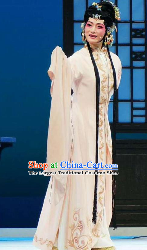 Chinese Shaoxing Opera Young Mistress Hui Niang Costumes and Headpieces Xiang Luo Ji Yue Opera Hua Tan Dress Garment Actress Apparels