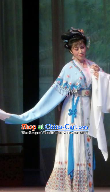 Chinese Shaoxing Opera Rich Female Dress Garment and Headpieces Yue Opera Costumes Emperor and the Village Girl Young Lady Apparels