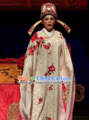 Chinese Yue Opera Young Male White Robe The Number One Scholar Is Not Love Yang Xueyun Garment and Hat Shaoxing Opera Xiaosheng Apparels Clothing Niche Costumes