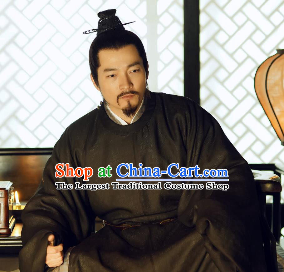 Chinese Song Dynasty Poet Historical Costumes and Headpiece Drama Serenade of Peaceful Joy Ancient Official Yan Shu Garment