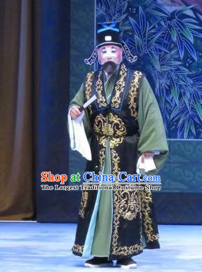 Zhou Ren Xian Sao Chinese Ping Opera Laosheng Feng Chengdong Costumes and Headwear Pingju Opera Elderly Male Apparels Clothing