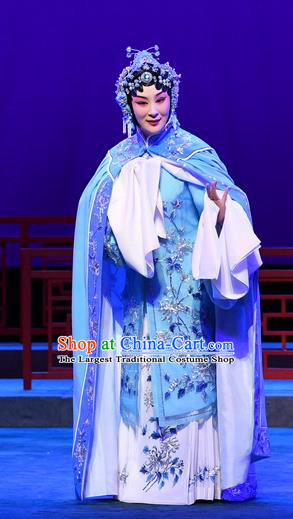 Chinese Beijing Opera Apparels Actress Zhang Yuzhen Costumes and Headdress Love of Jade Hairpin Traditional Peking Opera Hua Tan Dress Young Female Garment