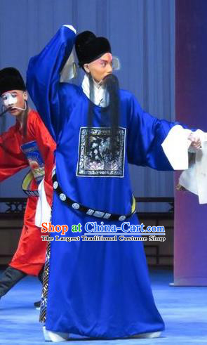 Tao Li Mei Chinese Ping Opera Official Costumes and Headwear Pingju Opera Laosheng Minister Apparels Clothing