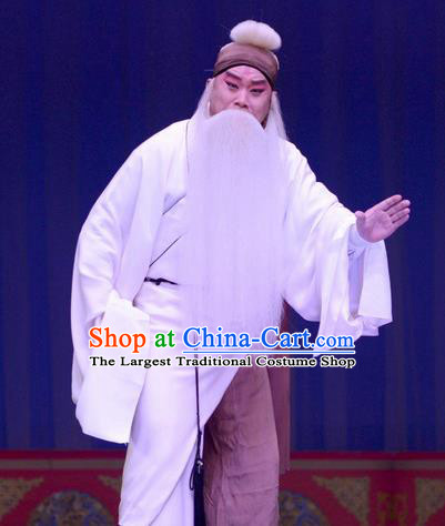 Selling Miaolang Chinese Ping Opera Elderly Man Garment Costumes and Headwear Pingju Opera Laosheng Apparels Clothing