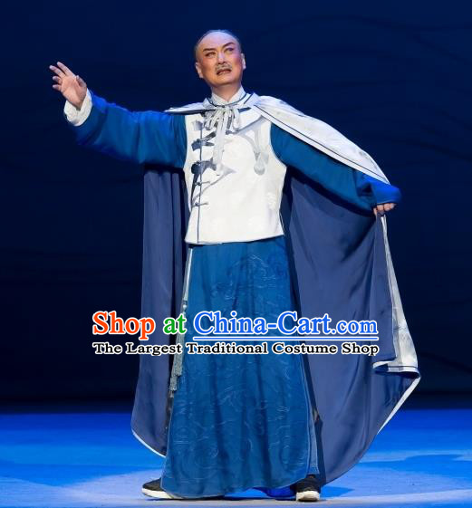 Jin Lv Qu Chinese Peking Opera Laosheng Garment Costumes and Headwear  Beijing Opera Elderly Male Apparels