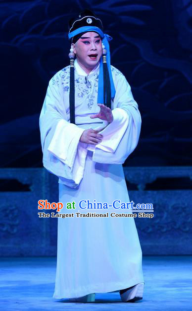 Palm Civet for Prince Chinese Ping Opera Treacherous Official Costumes and Headwear Pingju Opera Apparels Court Eunuch Guo Huai Clothing