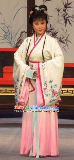 Chinese Ping Opera Actress Liu Lanzhi Apparels Costumes and Headpieces Southeast Fly the Peacocks Traditional Pingju Opera Diva Dress Garment