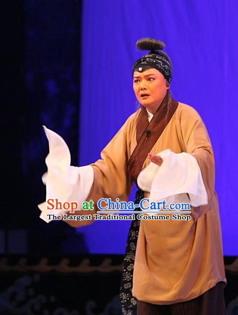Chinese Beijing Opera Old Woman Apparels Ba Zhen Tang Costumes and Headpieces Traditional Peking Opera Pantaloon Dress Poor Dame Sun Shulin Garment