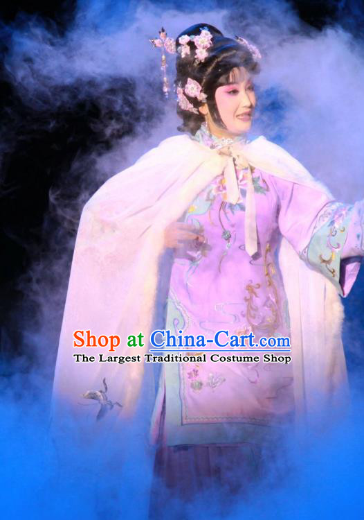 Chinese Beijing Opera Actress Apparels Yue Zhao Sai Bei Costumes and Headdress Traditional Peking Opera Young Female Dress Diva Wang Zhuqing Garment