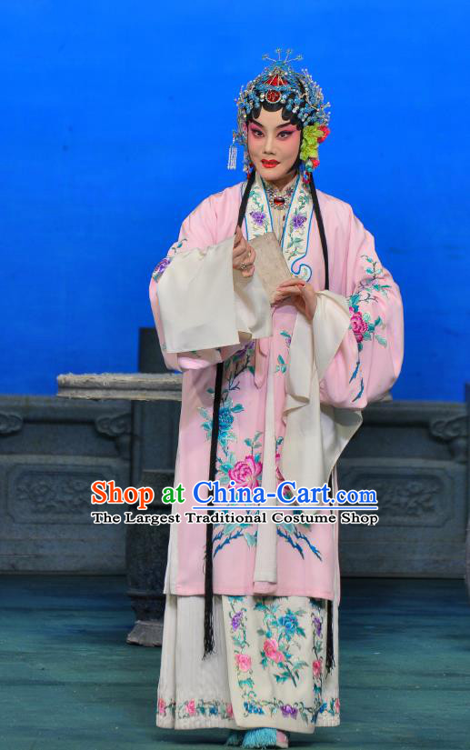 Chinese Beijing Opera Diva Apparels Su Xiaomei Costumes and Headpieces Traditional Peking Opera Hua Tan Pink Dress Young Female Garment