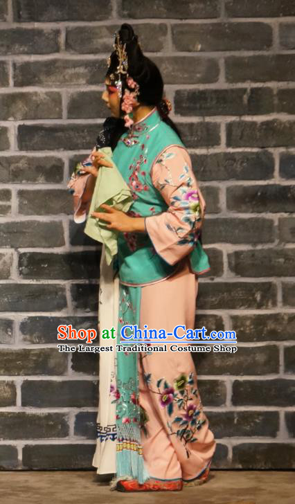 Chinese Beijing Opera Village Girl Apparels Seven Heros Five Gallants Costumes and Headpieces Traditional Peking Opera Xiaodan Dress Young Lady Garment