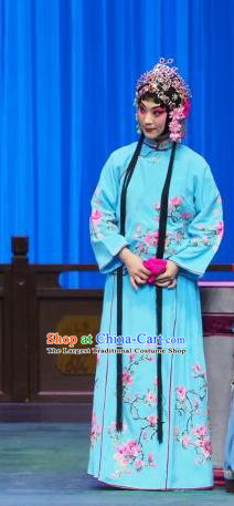 Chinese Beijing Opera Liu Lanzhi Apparels Costumes and Headpieces Traditional Peking Opera Young Girl Dress Xiaodan Garment