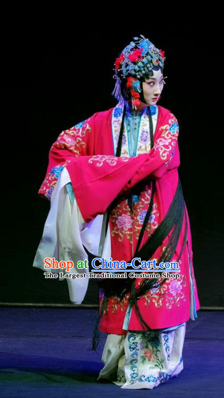 Chinese Beijing Opera Hua Tan Apparels Shen Tou Ci Tang Costumes and Headpieces Traditional Peking Opera Young Female Dress Bride Xue Yan Garment