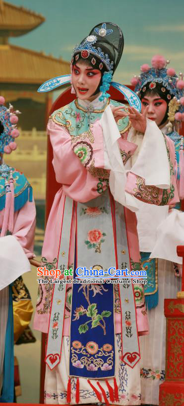 Chinese Beijing Opera Actress Apparels Wu Zetian Costumes and Headpieces Traditional Peking Opera Female Official Shangguan Wan Er Dress Actress Garment
