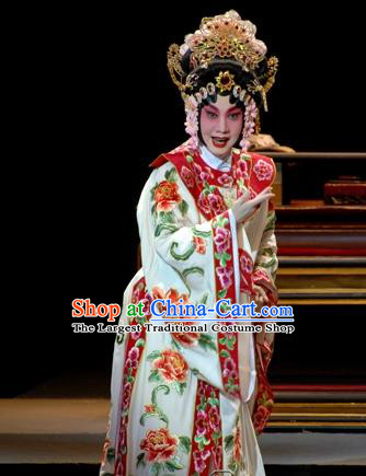 Chinese Beijing Opera Hua Tan Apparels Costumes and Headpieces Traditional Peking Opera Actress Wu Meiniang Empress Dress Wu Zetian Garment
