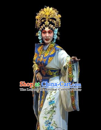 Chinese Beijing Opera Queen Apparels Costumes and Headpieces Traditional Peking Opera Empress Dress Actress Wu Zetian Garment