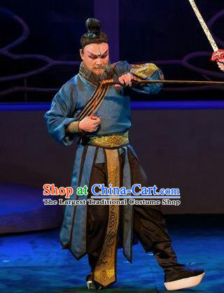 Lan Ruo Wu Geng Chinese Peking Opera Swordsman Yan Chixia Garment Costumes and Headwear Beijing Opera Hero Apparels Taoist Clothing