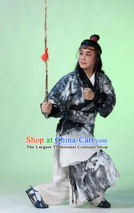 Da Shun Chinese Peking Opera Wusheng Garment Costumes and Headwear Beijing Opera Young Male Apparels Clothing
