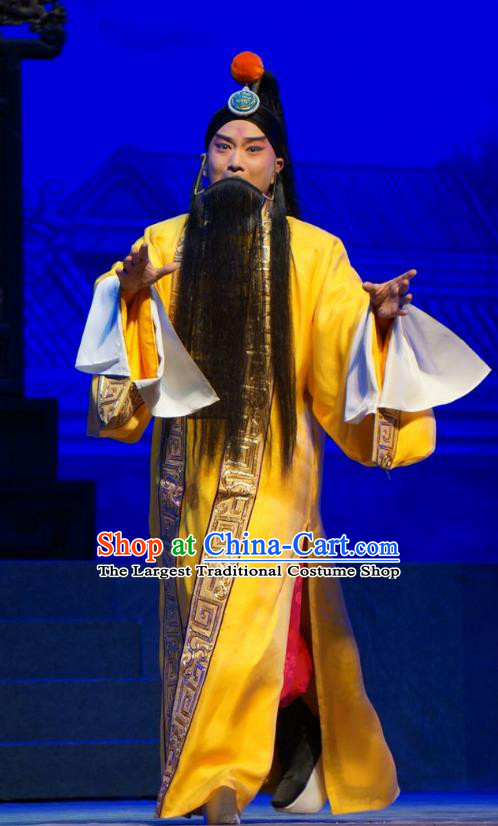 Princess Changping Chinese Peking Opera Emperor Chongzhen Garment Costumes and Headwear Beijing Opera Ming Dynasty Monarch Apparels Clothing