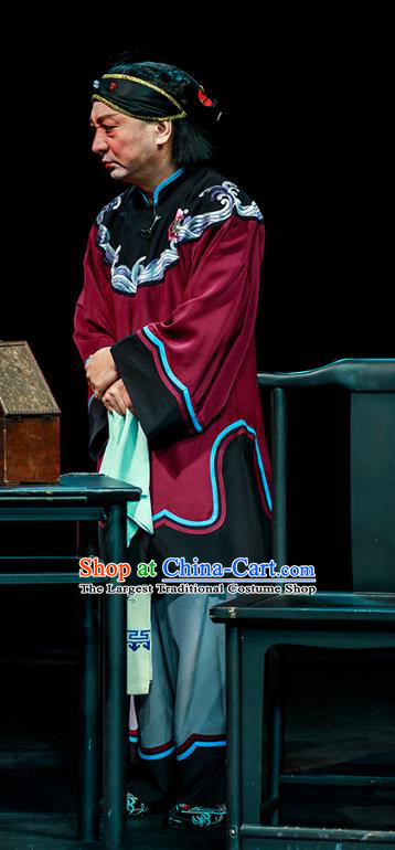 Chinese Beijing Opera Old Woman Apparels Xi Jiao Costumes and Headdress Traditional Peking Opera Elderly Female Dress Woman Matchmaker Garment