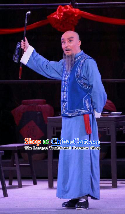 Chinese Peking Opera Old Man Apparels Costumes and Headpieces Beijing Opera Elderly Male Garment Clothing