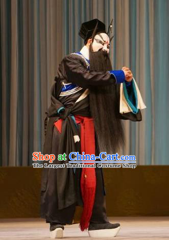 Mu Yang Juan Chinese Peking Opera Martial Male Apparels Costumes and Headpieces Beijing Opera Wusheng Garment Swordsman Clothing