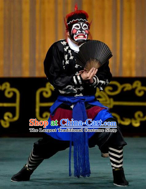Ci Ba Jie Chinese Peking Opera Wusheng Apparels Costumes and Headpieces Beijing Opera Martial Male Garment Swordsman Luo Hongxun Clothing