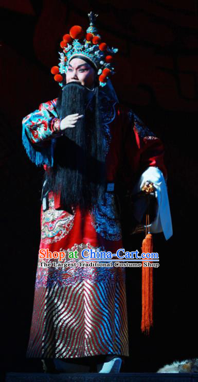 Xiang Lian Case Chinese Peking Opera Martial Male Apparels Costumes and Headpieces Beijing Opera Lord Wu Sangui Garment General Clothing