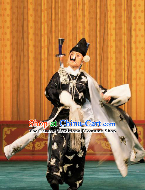 Bai Shui Tan Chinese Peking Opera Wusheng Apparels Costumes and Headpieces Beijing Opera Martial Male Garment Swordsman Mo Yuqi Clothing