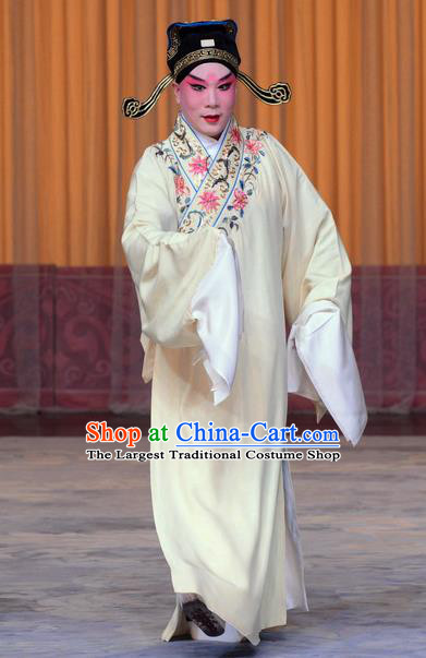 The Jade Hairpin Chinese Peking Opera Xiaosheng Apparels Costumes and Headpieces Beijing Opera Young Male Garment Scholar Zhao Qixian Clothing
