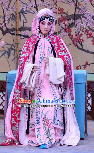 Chinese Beijing Opera Actress Garment Costumes and Hair Accessories The Jade Hairpin Traditional Peking Opera Hua Tan Dress Diva Zhang Yuzhen Apparels
