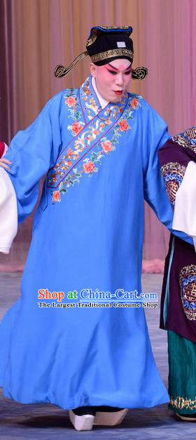 The Jade Hairpin Chinese Peking Opera Young Male Zhao Qixian Apparels Costumes and Headpieces Beijing Opera Xiaosheng Garment Scholar Clothing
