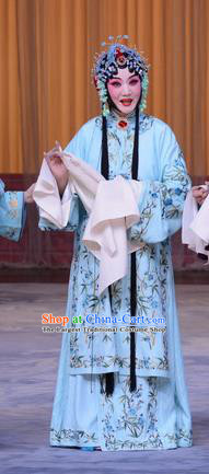 Chinese Beijing Opera Diva Zhang Youzhen Garment Costumes and Hair Accessories The Jade Hairpin Traditional Peking Opera Hua Tan Dress Actress Apparels