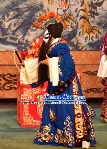 Zeng Ti Pao Chinese Peking Opera Minister Apparels Costumes and Headpieces Beijing Opera Painted Garment Official Xu Jia Clothing